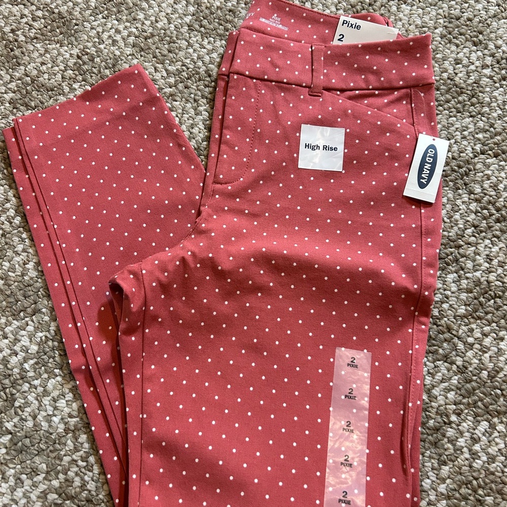 Old Navy Pants - Pink Polka Dot
